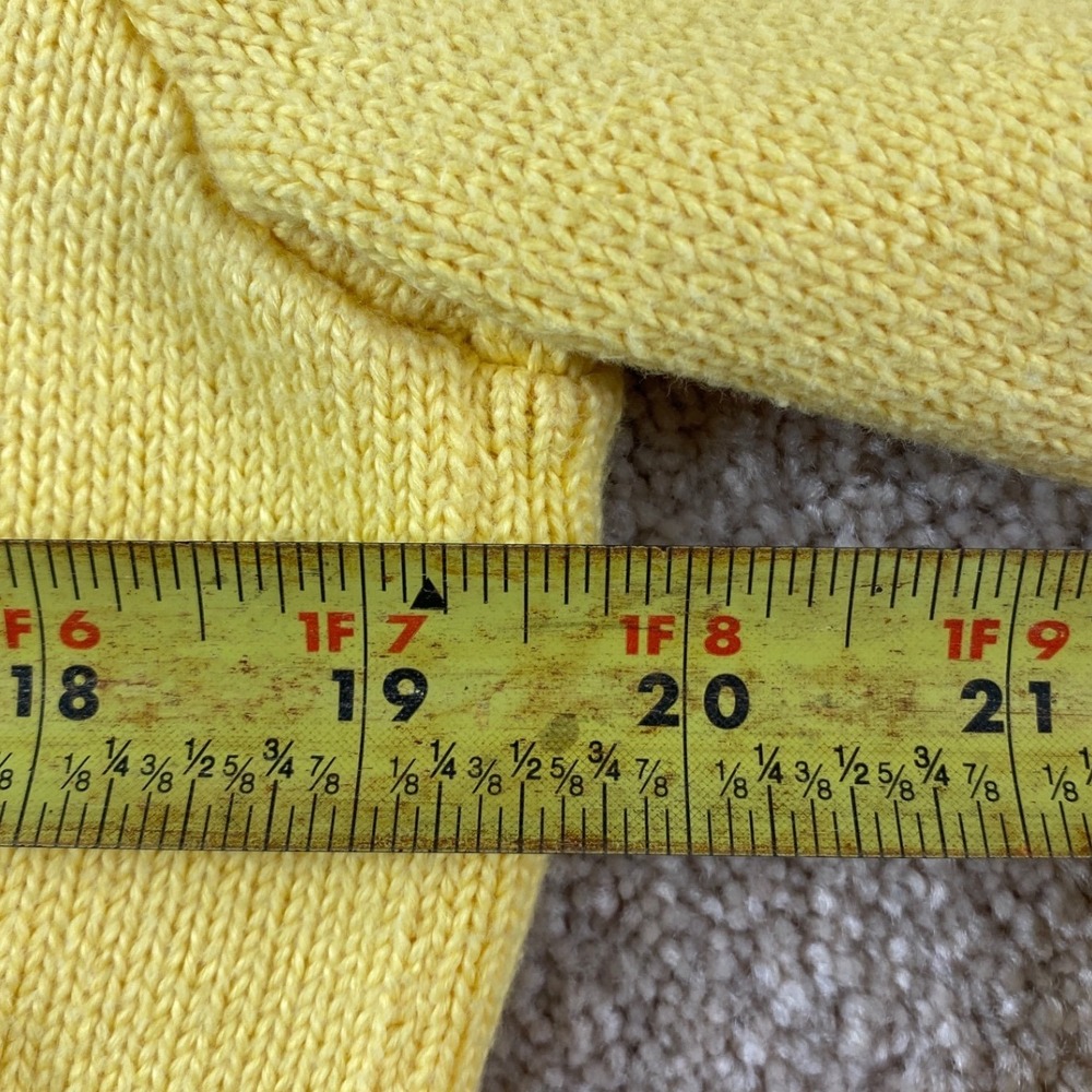 Polo Ralph Lauren Mens Yellow Cotton Knit Button Mock Neck Jumper Sweater - Picture 5 of 8